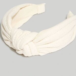 Madewell cotton Elegant Cream knotted Headband nwt
